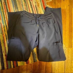 White Cross Fit Scrub Pants